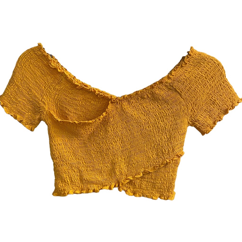 Ambiance Crop top stretchy yellow size S